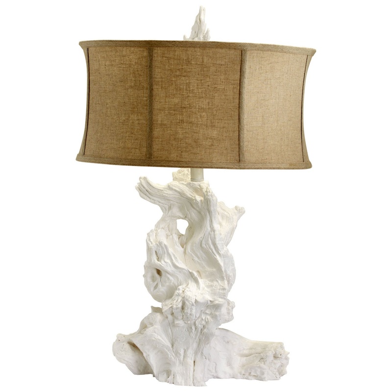 Driftwood One Light Table Lamp in White