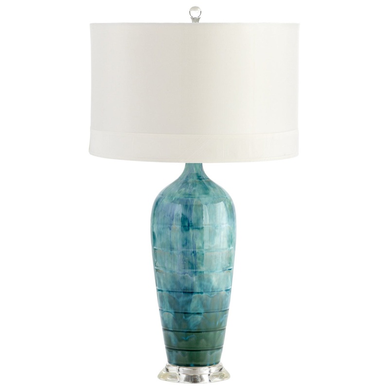Elysia One Light Table Lamp in Blue Glaze