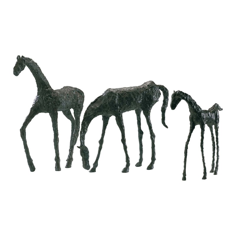 Frilly and Horse Sculpture in Bronze