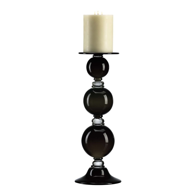 Globe Candelabra in Black And Clear