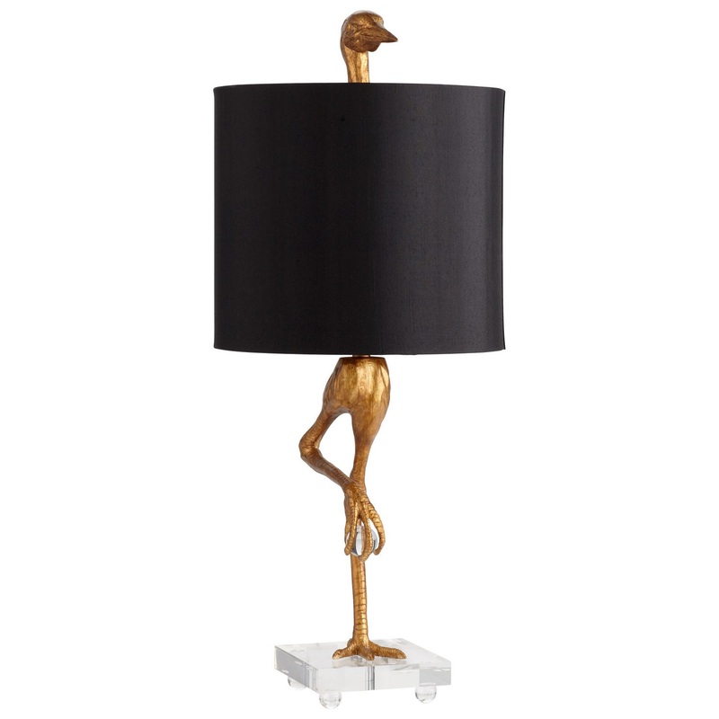 Ibis One Light Table Lamp in Ancient Gold