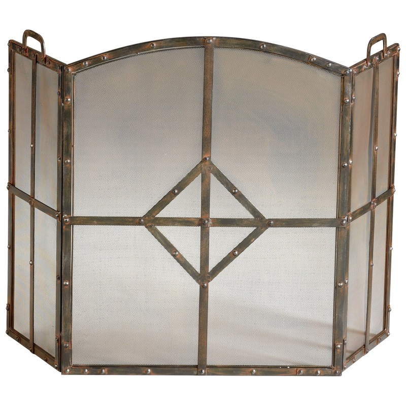 Lincoln Fire Screen in Raw Steel