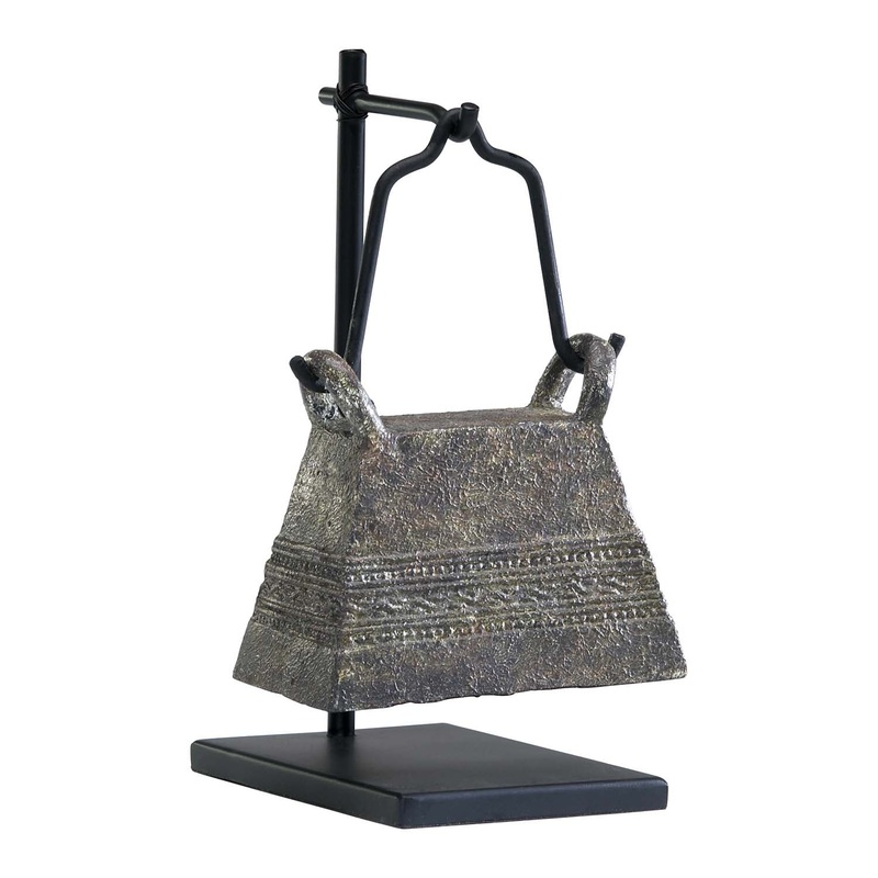Livestock Bell Sculpture in Rust And Verde