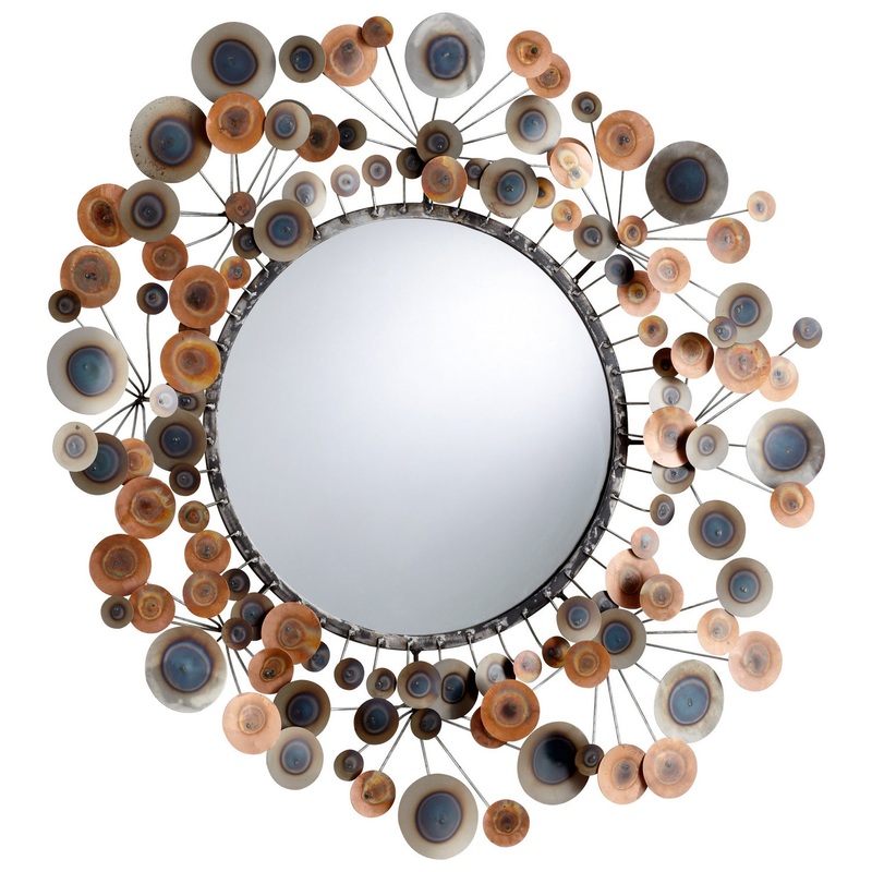 Lucca Mirror in Raw Steel