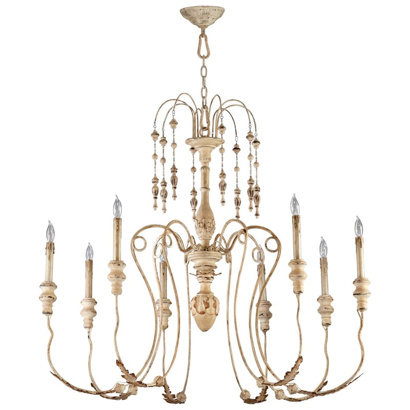 Maison Eight Light Chandelier in Persian White