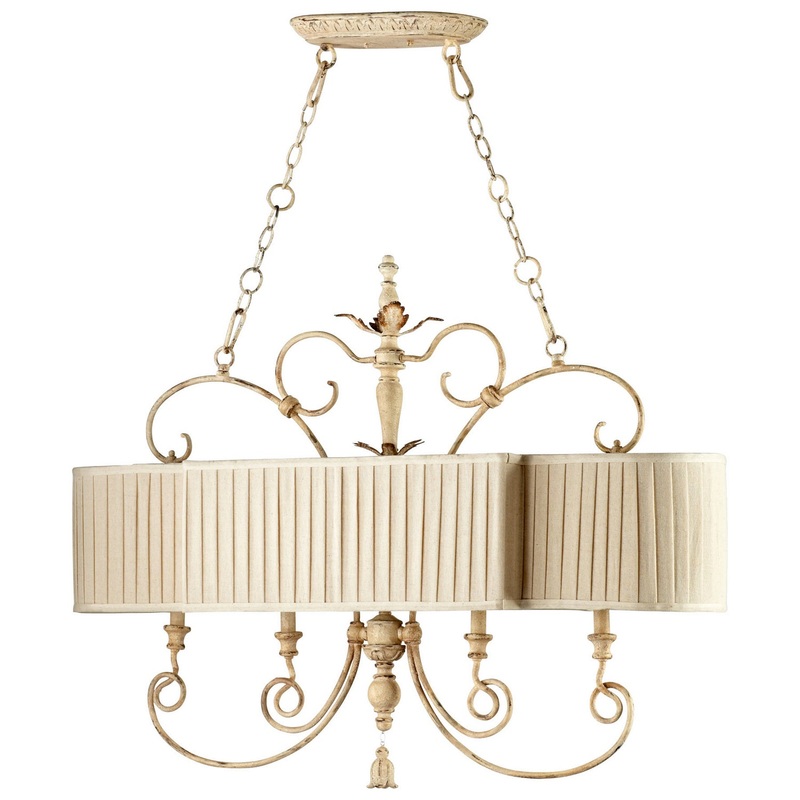 Maison Four Light Island Pendant in Persian White