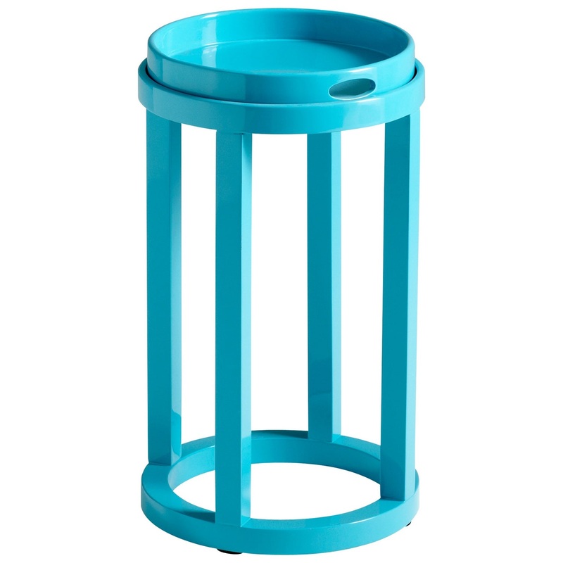 Marcella Tray Table in Cyan