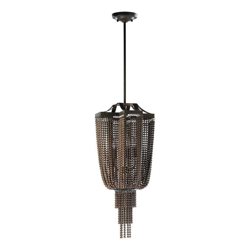 Marcello Four Light Pendant in Oiled Bronze