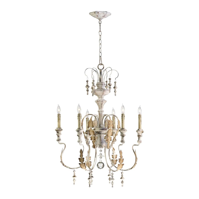 Motivo Six Light Chandelier in Persian White