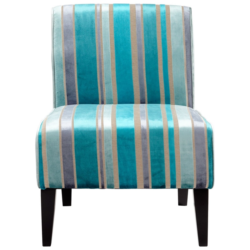 Ms. Stripy Chair in Turquoise Blue