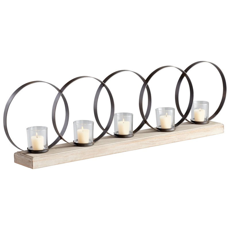 Ohhh Candelabra in Raw Iron And Natural Wood