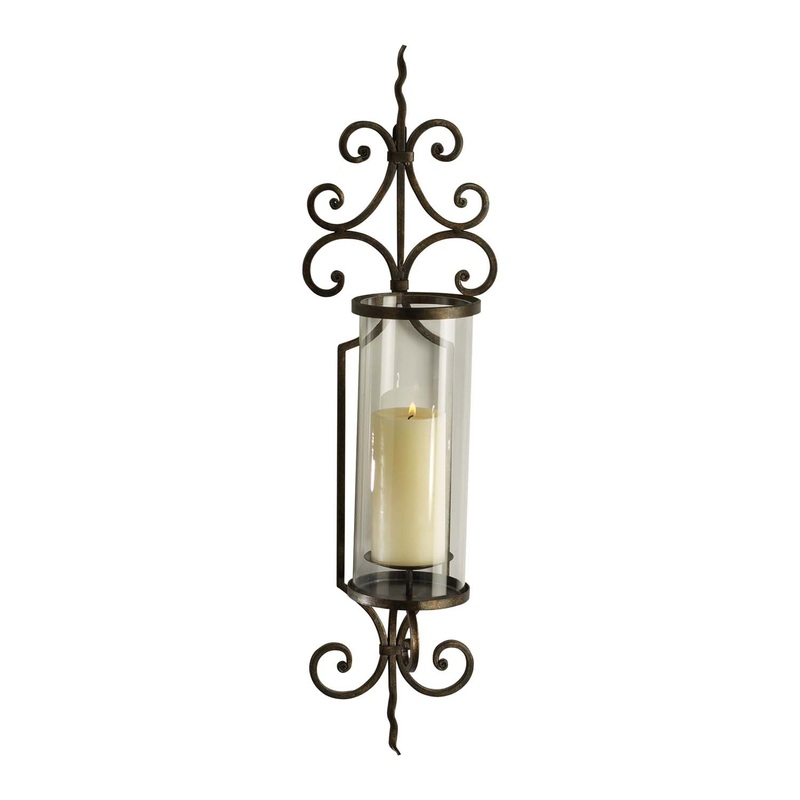 Pavillion Wall Candleholder in Rust