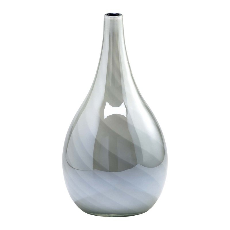 Petra Vase in White And Smoked