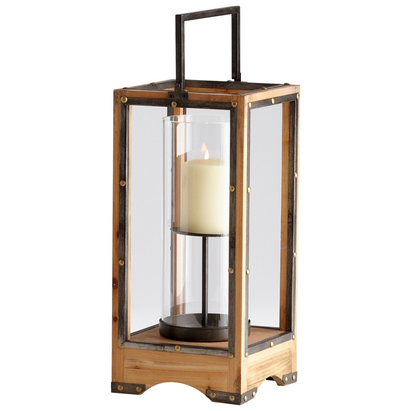 Ranger Candelabra in Raw Iron And Natural Wood
