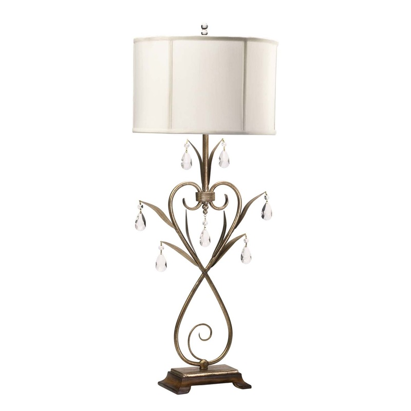 Sophie One Light Table Lamp in Gold Leaf