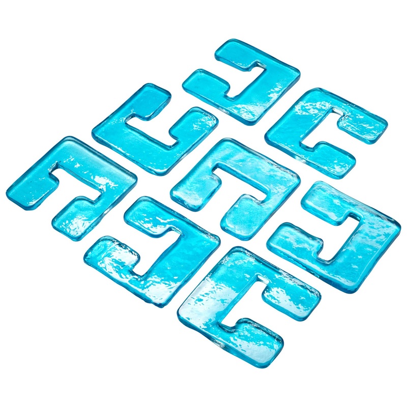 Tension Set Glass Links in Blue