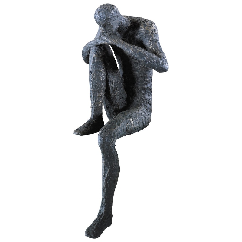 Thinking Man Sculpture in Old World