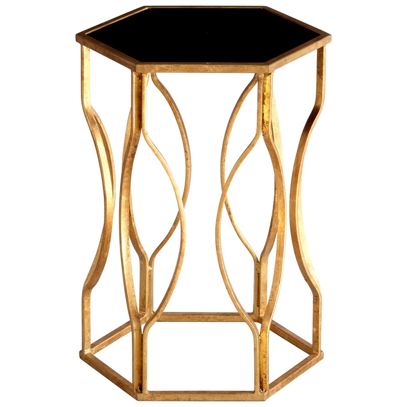 Anson Side Table in Gold Leaf