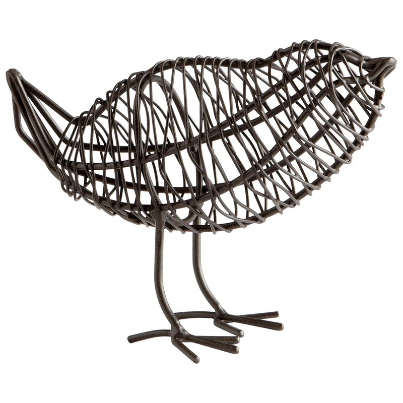 Bird On A Wire Sculpture in Graphite