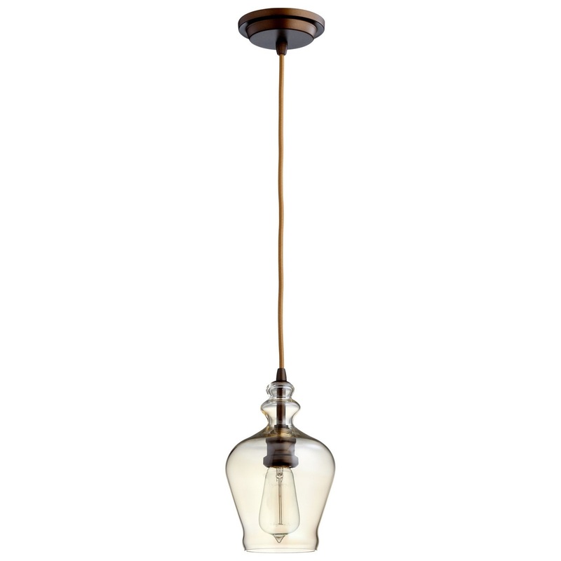 Calista One Light Pendant in Oiled Bronze