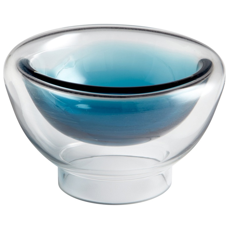 Cinderella Bowl in Clear/Cobalt
