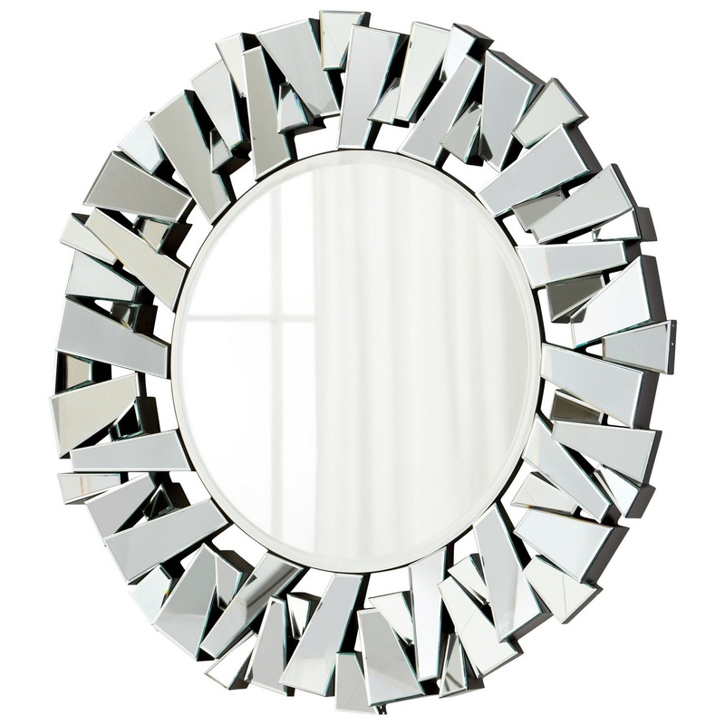 Circle Cityscape Mirror in Clear
