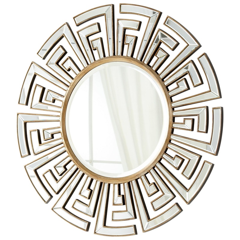 Cleopatra Mirror in Clear And Gold