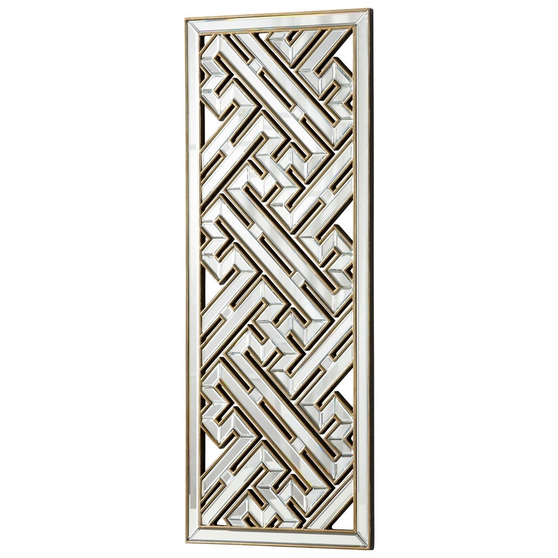 Deco Divide Mirror in Clear And Gold