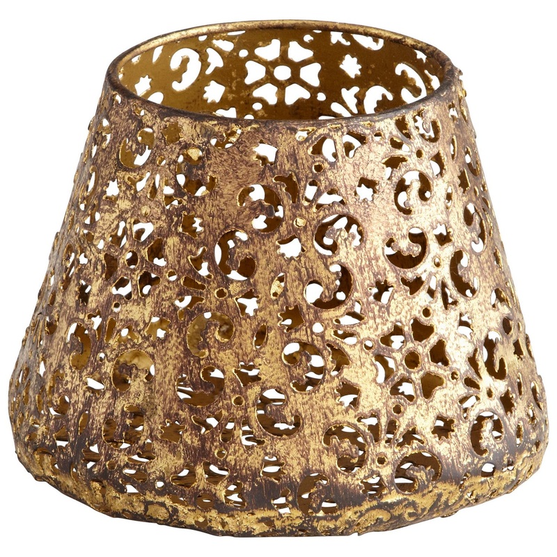 Filigree Dream Container in Antique Gold