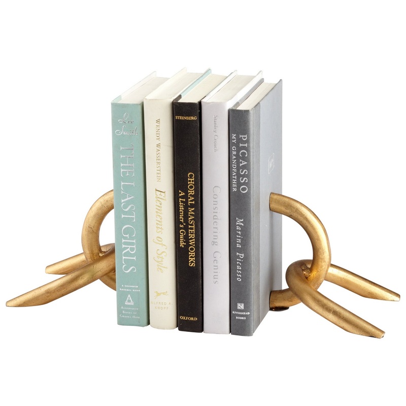 Goldie Locks Bookends in Gold