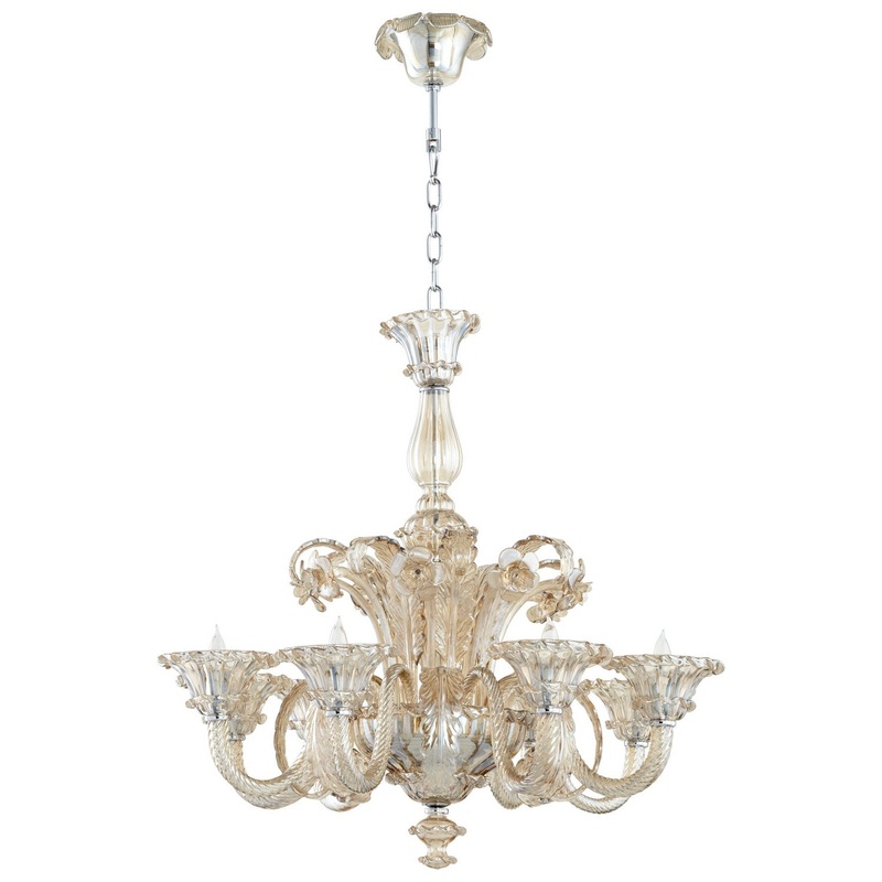 La Scala Eight Light Chandelier in Chrome