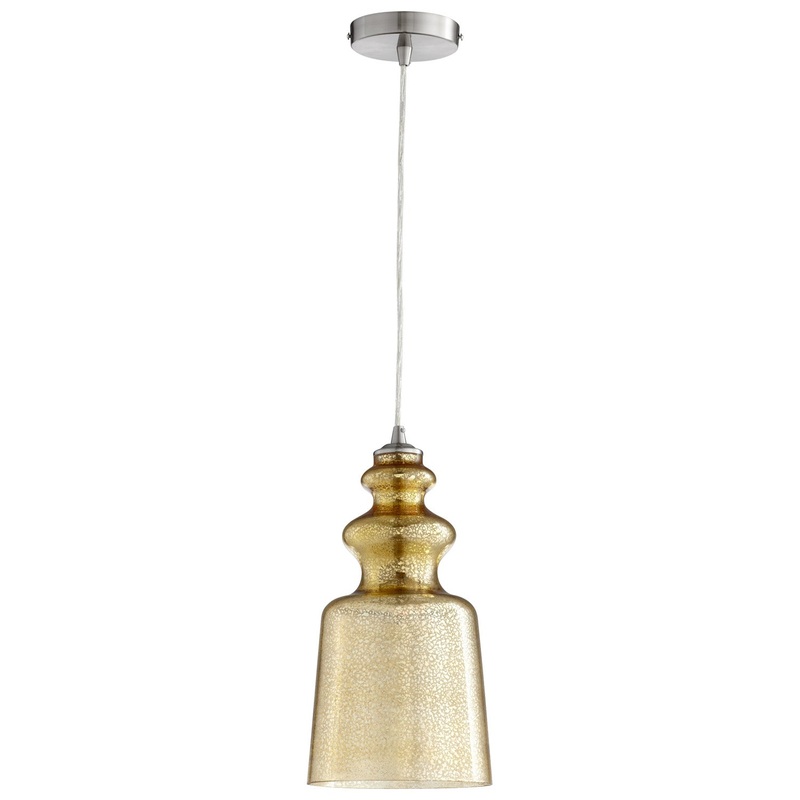 Leone One Light Pendant in Satin Nickel