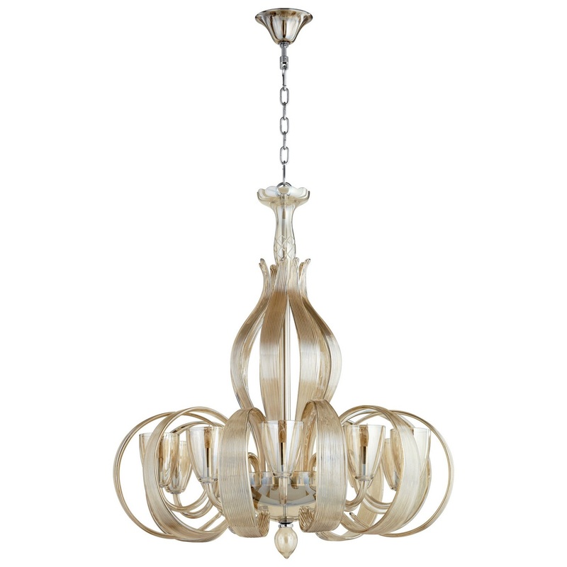 Lucille Ten Light Chandelier in Chrome