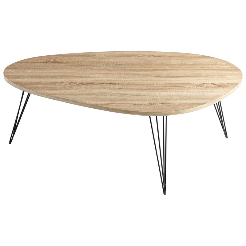 Lunar Landing Coffee Table in Oak Veneer