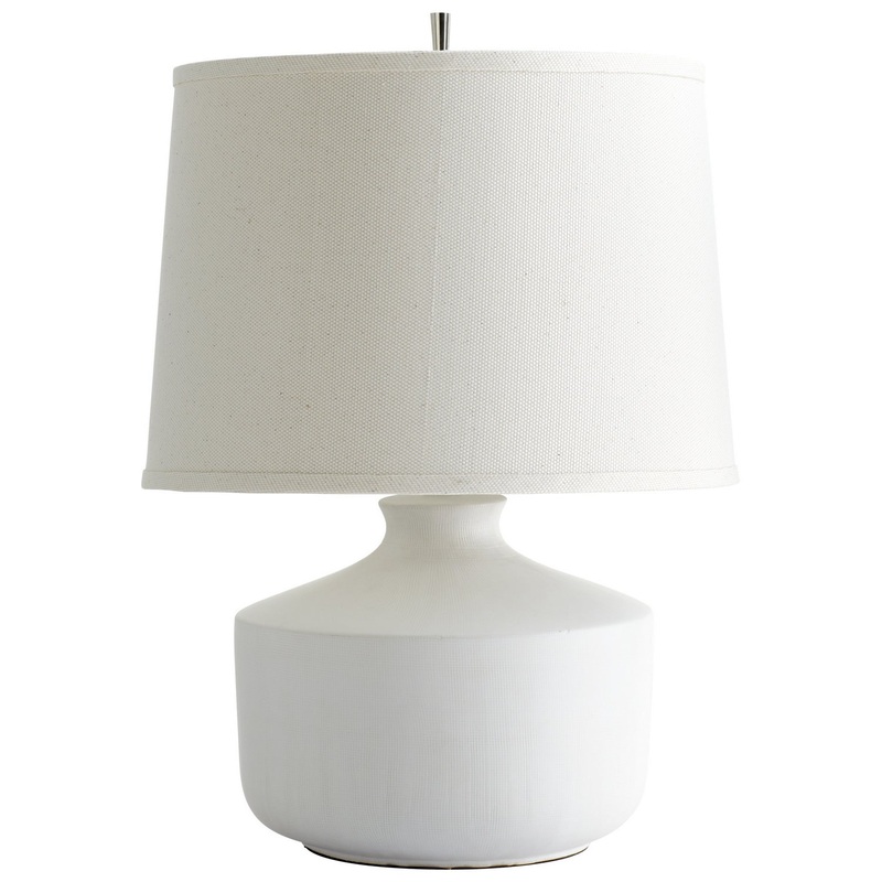 Mountain Snow One Light Table Lamp in White