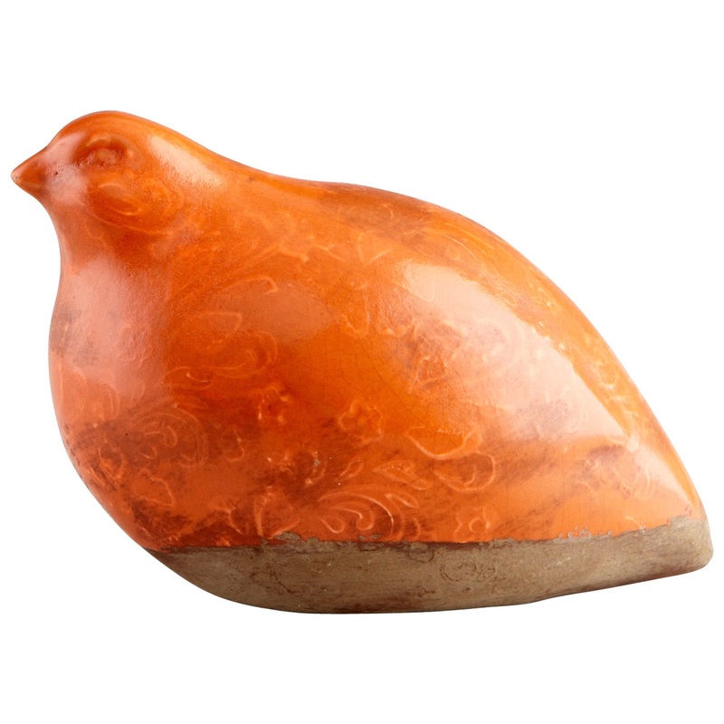 Partridge I Sculpture in Orange