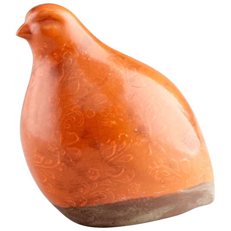 Partridge II Sculpture in Orange