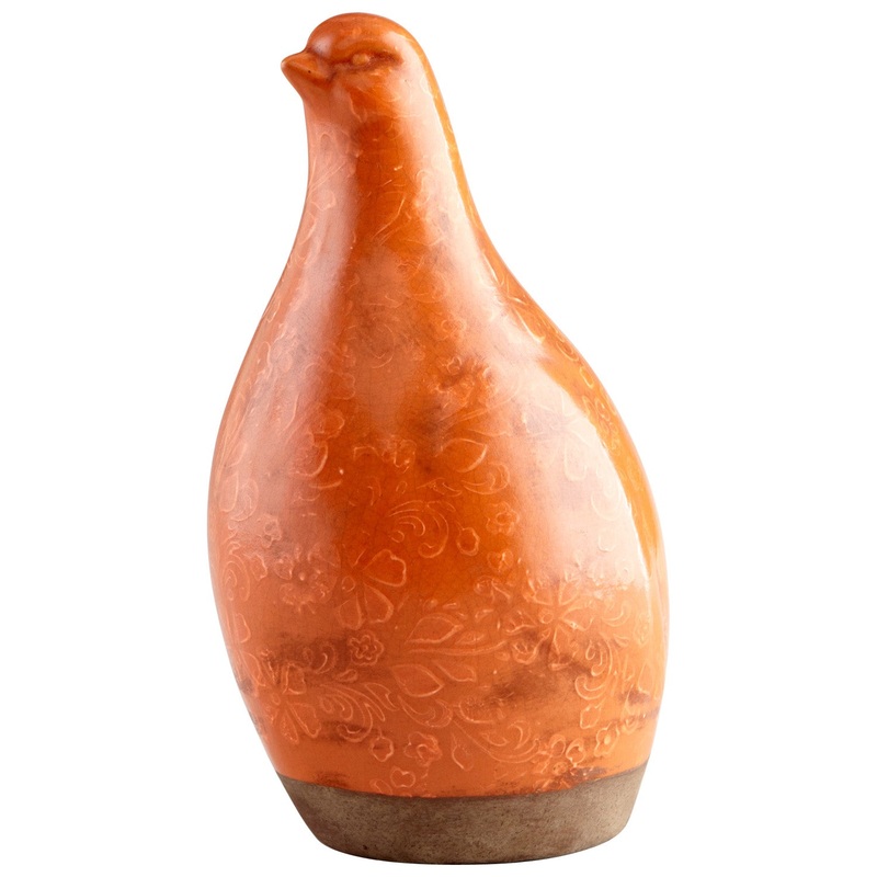 Partridge III Sculpture in Orange