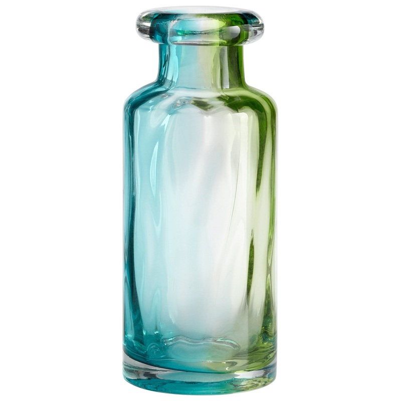 Rigby Vase in Green Blue And Clear