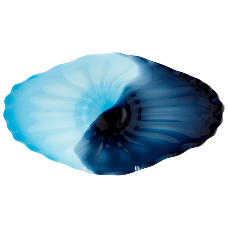 Seascape Plate in Blue - Cyan