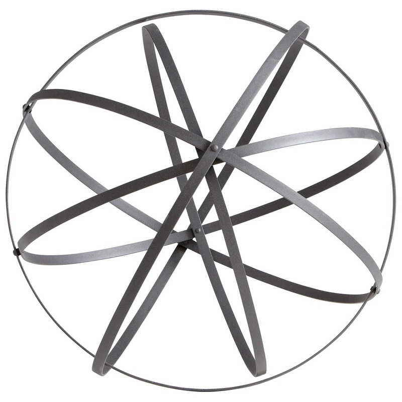 Sphere Sculpture in Rustic Gray