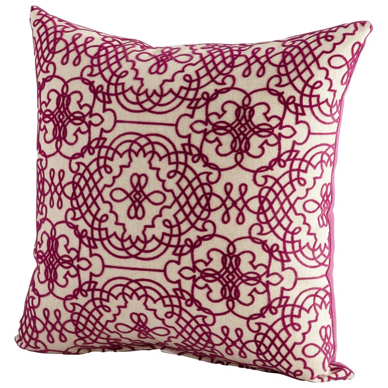 St. Lucia Pillow in Purple/White