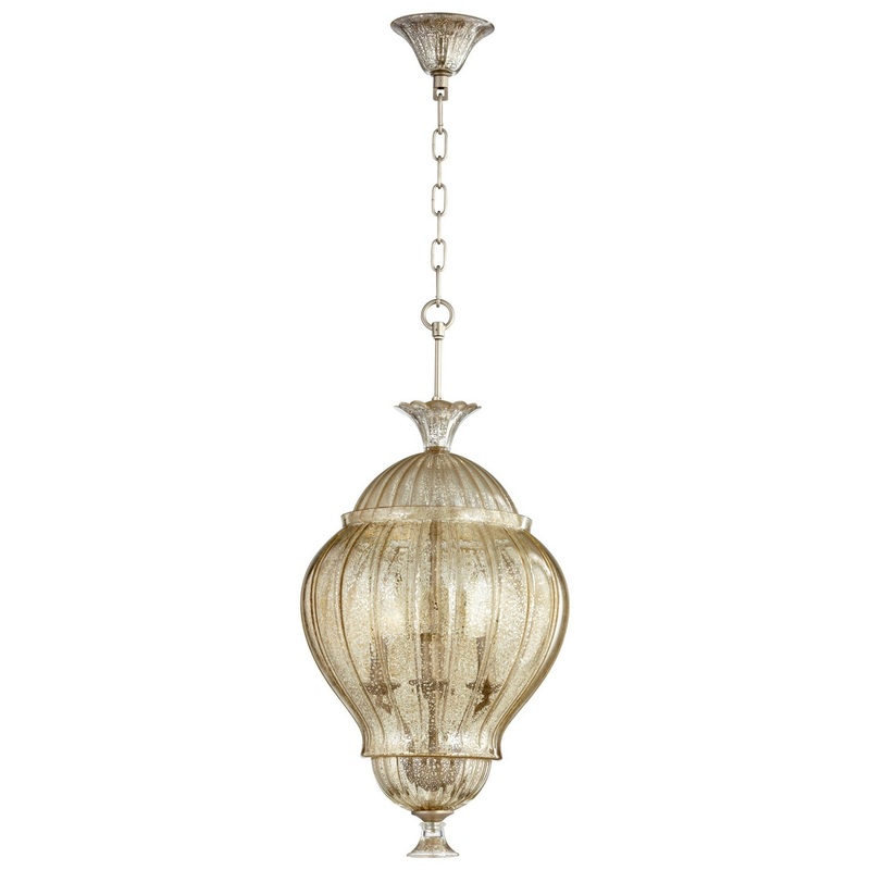Strata Four Light Pendant in Satin Nickel