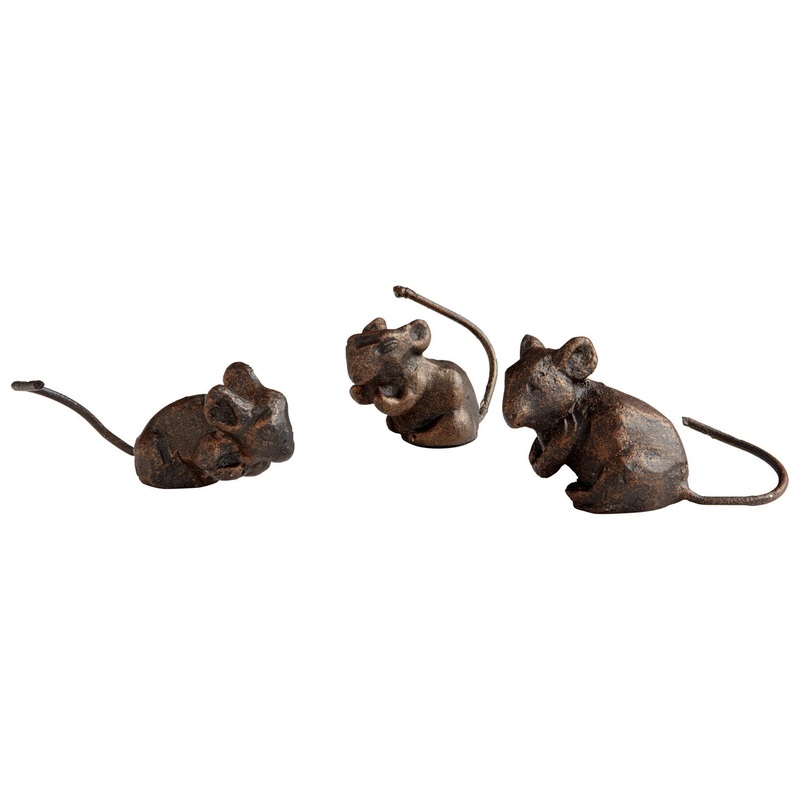 Three Blind Mice Sculpture in Bronze