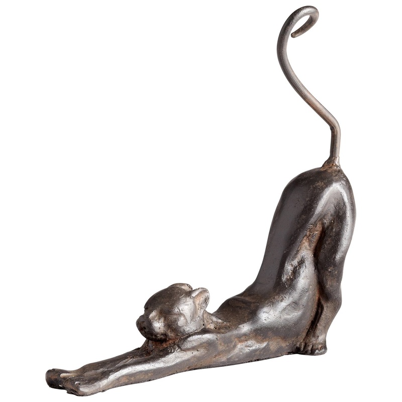 Up-Cat Sculpture in Rustic