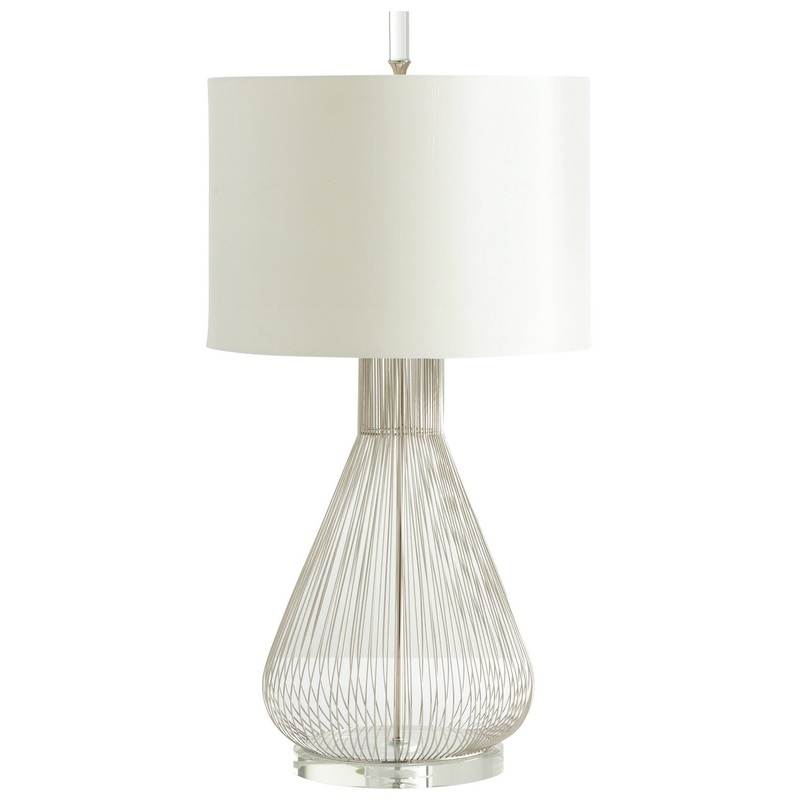 Whisked Fall One Light Table Lamp in Satin Nickel