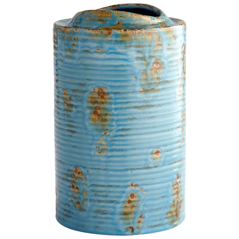 Brussels Planter in Blue Glaze
