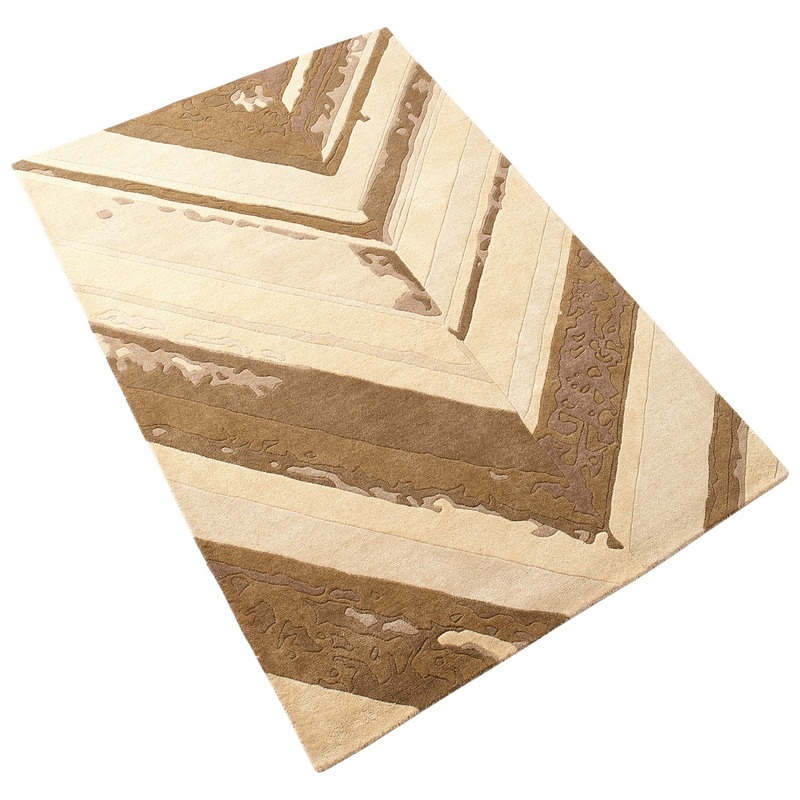 Cheveron Rug in Brown/Ivory