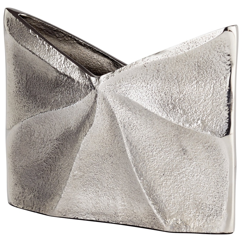 Clarice Vase in Raw Nickel