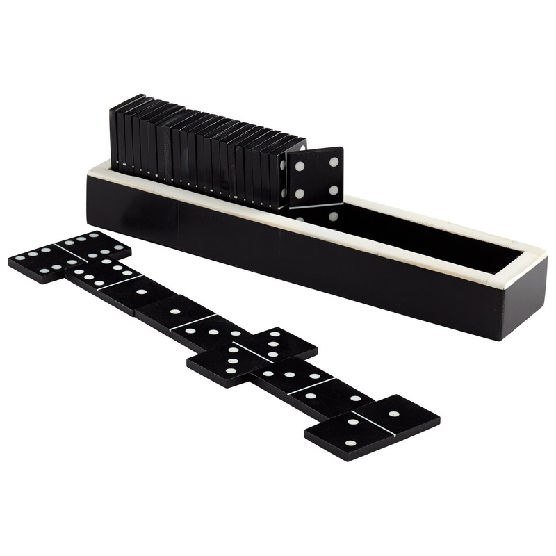 Dominoes Sculpture in Black And White